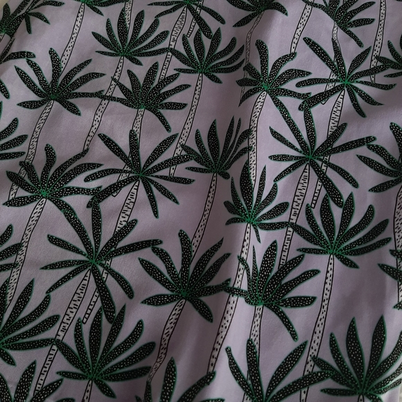 ICŌNE Wide Leg Palm Print Pants, Size Small - Picture 4 of 12